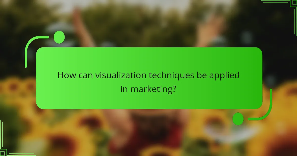 How can visualization techniques be applied in marketing?