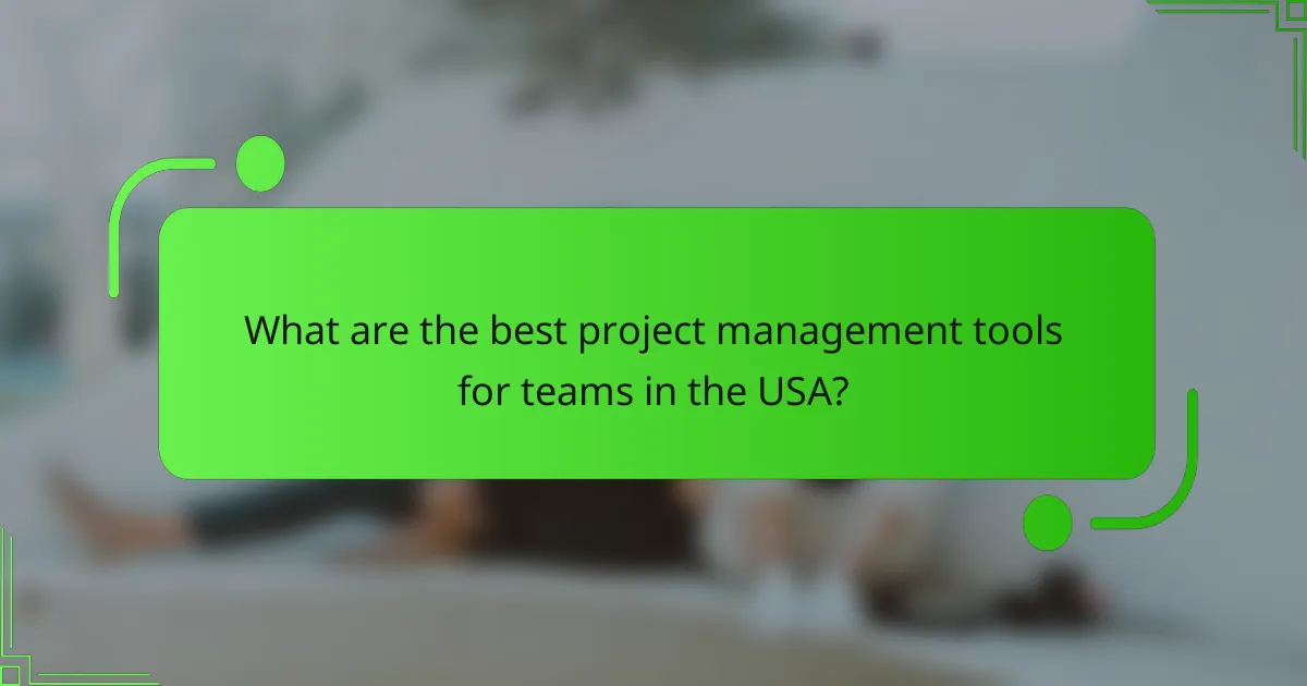 What are the best project management tools for teams in the USA?
