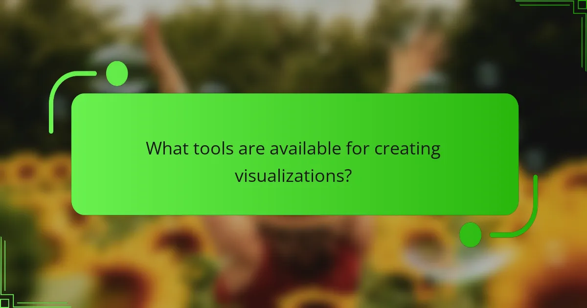 What tools are available for creating visualizations?